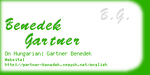 benedek gartner business card